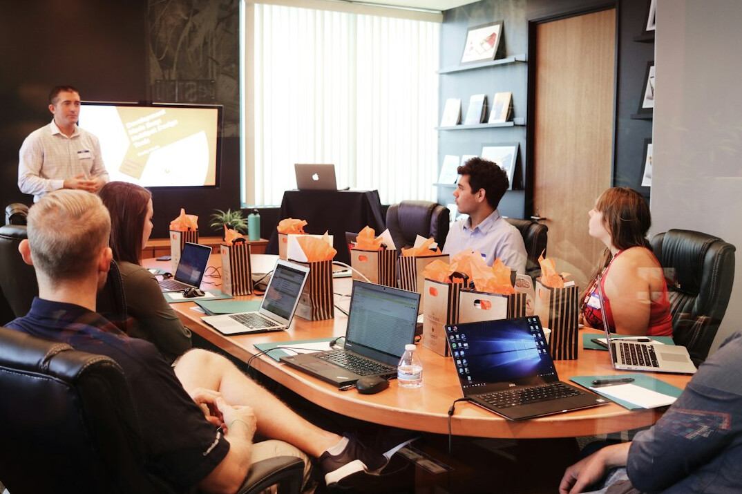 corporate team meeting